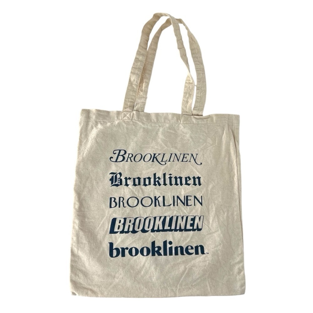 Brooklinen Canvas Tote Bag Shoulder Purse Grocery School Shopping Bag